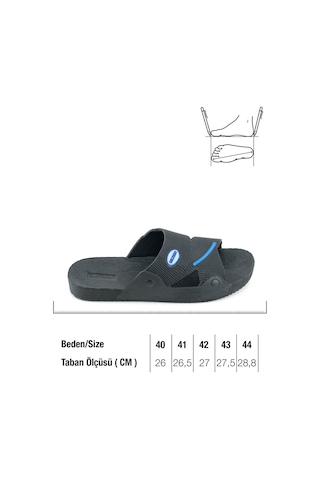 Gezer Yazlık Erkek Airblow Islak Zemine Uygun Günlük Ev Bahçe Havuz Terlik Siyah