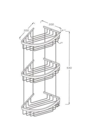 Kitaro 20 X 20 Üç Katlı Şampuanlık Prinç Çok Renkli