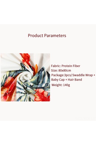 Yaozixa Protein Fiber Bebek Sarılamak Seti: 80x80cm Desenli Battaniye + Şapka + Saç Bandı Gri Kelebek Desenli Gri