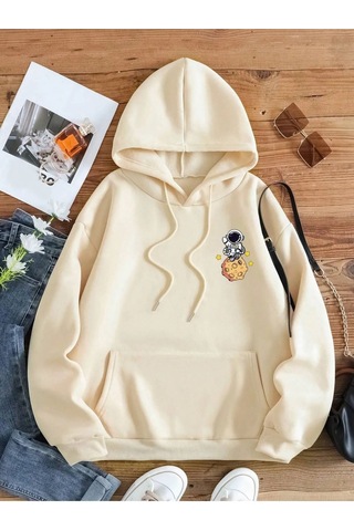 Altamira Kadın Galaxy Sırt Baskılı Oversize Sweatshirt 001