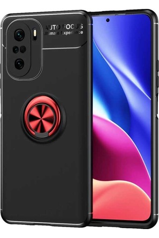 Xiaomi Redmi K40 Kılıf Zore Ravel Yüzüklü Silikon Kılıf