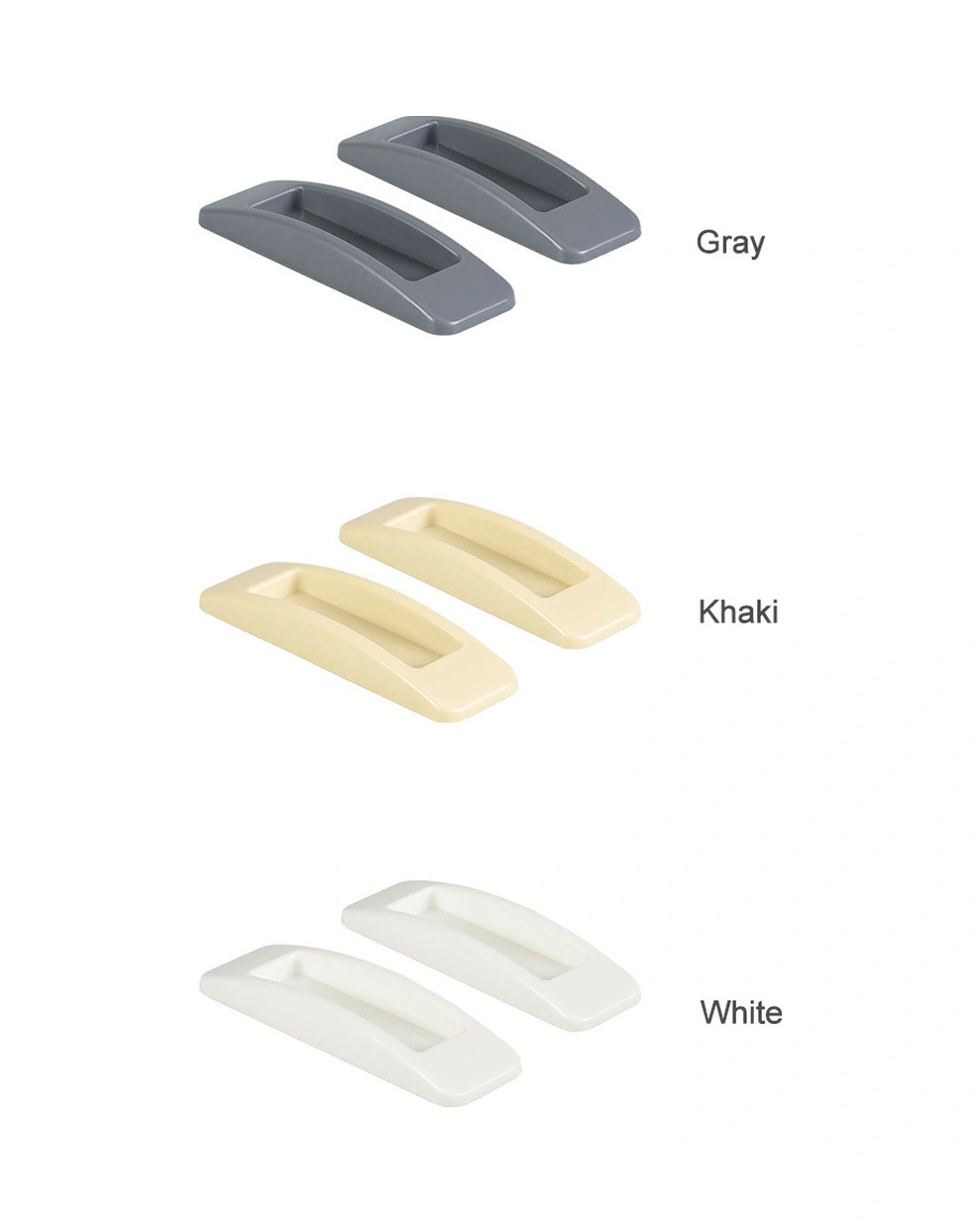 Geeksen Gri Renkli 2 Adet Abs Cam Kapı/pencere Tutanaklı Tutamak, Zorlama Olmadan Kaydırma, Delme Yok Kurulum, Dayanıklı Ve Konforlu Kullanım