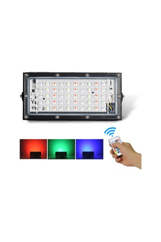 Suofeng Dış Mekan Rgb Led Projeksiyonu 100w Siyah Kasa - Uzaktan Kumandalı Renk Ayarlı Işık Kaynağı Renk