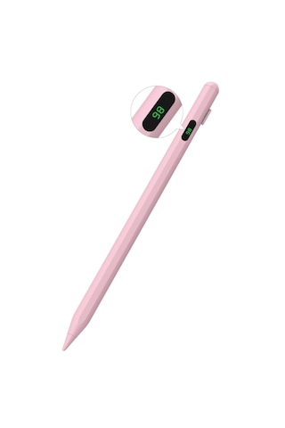 Forzacase Apple Uyumlu iOS Android Tablet Ve Telefonlar İle Led Göstergeli Dokunmatik Kalem Pembe - Fc1161 Pembe