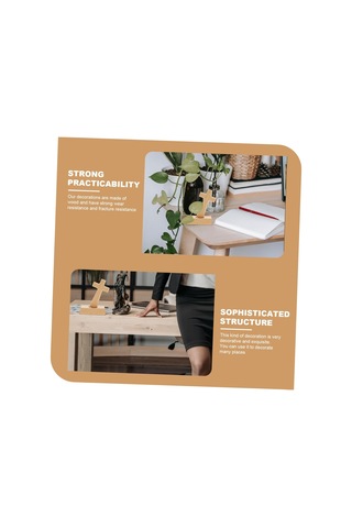 1 Set Ahşap Çapraz Dekoratif Merkez Parçası Haçlar Rustik Dekorasyon Ev Dekor