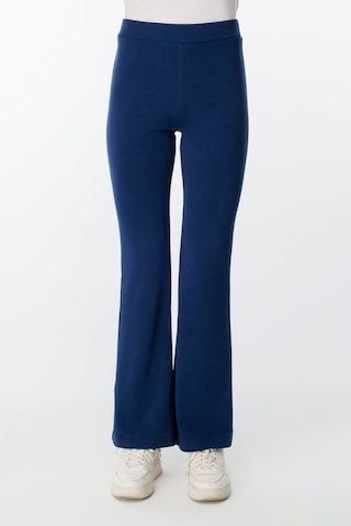 Unika Boutique Lacivert Yüksek Bel Ispanyol Paça Toparlayıcı Tayt
