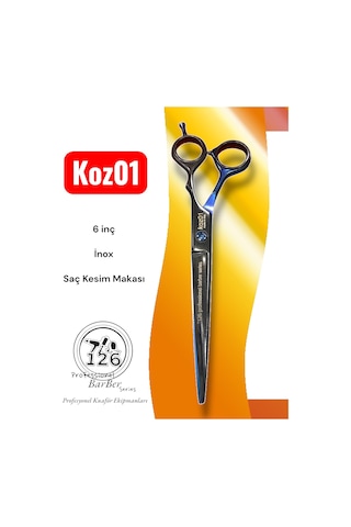 Koz01 Saç Sakal Kesim Makası 6 İnç