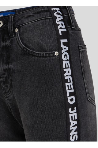 Karl Lagerfeld Jeans Yüksek Bel Düz Paça Siyah Kadın Denim Pantolon 240j1112