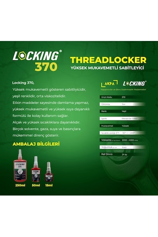 Locking 370 Sıvı Conta 250 Ml