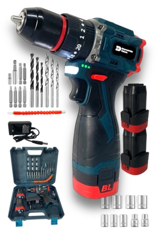 Dynamic Tech DT-84 Çift Akülü Kömürsüz Darbeli Şarjlı Matkap