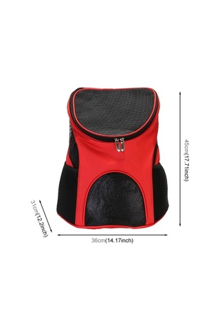 Dm Cbtx Taşınabilir Katlanır Nefes Alabilir Evcil Hayvan Taşıyıcı Sırt Çantası 45x36x31cm Kırmızı