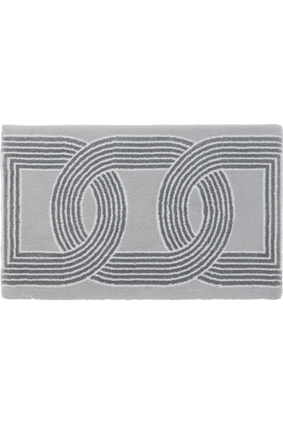 Abyss And Habıdecor Petal Banyo Halısı, Art Deco Desenli Lüks Halı El Halısı Gümüş
