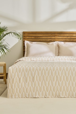 Kaşmir Home Juliette Çift Kişilik Yatak Örtüsü Bej Bej