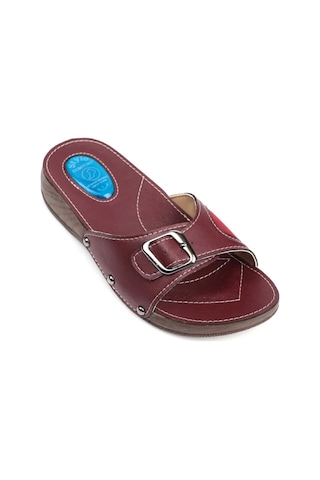 Comfort Style Kadın Bordo Ortopedik Halluks Ve Topuk Dikeni Terliği Kemik Çıkıntısı Terliği Bordo