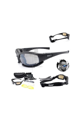 Daisy X7 Uv400 Polarize Değişebilir 4 Lensli Motorsiklet Gözlüğü N11.415