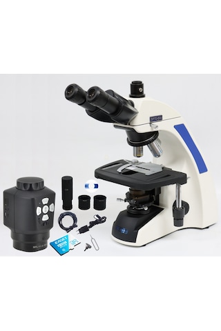 Ece Opto-edu Dijital Mikroskop Laboratuvar Araştırma Mikroskobu Trinoküler 2000x Yüksek Kontrastlı Infinity Plan Optik Sistem Ve Hdmı Usb Bağlantılı Mikroskop Kamerası Alüminyum Bavulda