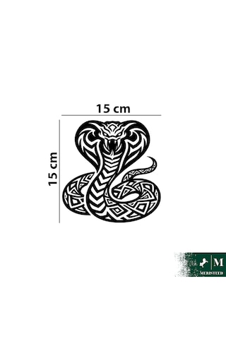 Kobra Yılanı Tasarımlı Oto Sticker - Arka Cam, Araç, Motor, Bilgisayar Kasası, Dükkan, Vitrin Ve Kask Etiketi - Düz Yüzey Uyumlu Dekoratif Modifiye Aksesuar Siyah, Beyaz, Kırmızı, Hologram Renk Seçenekli 15x15cm