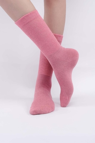 Mısırlı Kadın %10 Gümüş Madeni İçerikli Pembe Soket Çorap M 78000 P Pembe