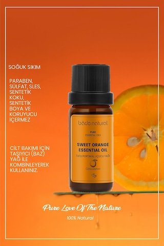 Bade Natural Portakal Uçucu Yağı %100 Saf 10 ML