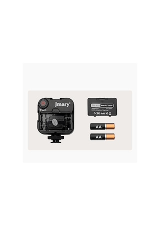 Jmary Fm-48r Mini Fill Light Telefon-kamera Üstü Pilli Aydınlatma Işığı Siyah