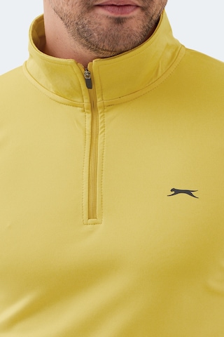 Slazenger Intımate I Erkek Dik Yaka Fermuarlı Sarı Sweatshırt Sarı