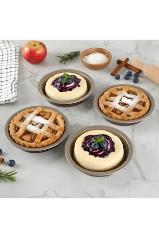Guardini Mini Tart Kalıbı 4'lü Bronz Kahve Renkli