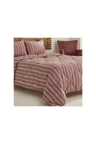 Sarah Anderson Barlet Tek Kişilik Comfort Set/Uyku Seti Çizgili Bordo