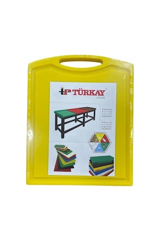 Türkay Polietilen Kesme Tahtası Tutmalı Sarı 26.5X32.5X1Cm