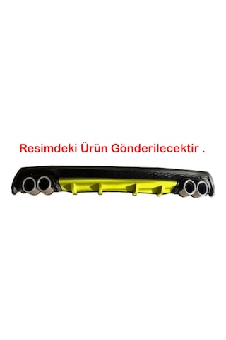 Citroen C4 Sarı Difüzör Çiftli Yuvarlak Egzoz Görünümlü D Tip Difizör
