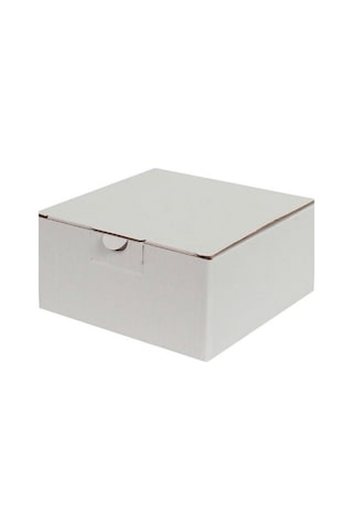 Beyaz Kilitli Kargo Kutusu / Ebat: 13,5x13,5x6,5 cm (100 adet)