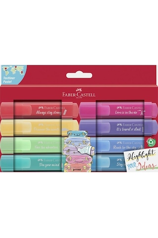 Faber-Castell Fosforlu Kalem Pastel Renkler 8'li Faber-Castell Fosforlu Kalem Pastel Renkler 8'li
