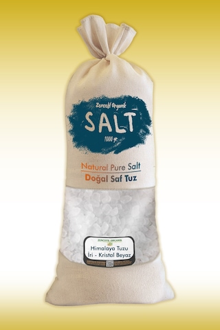 Himalaya Tuzu İri Taneli Beyaz Renk 4 Adet 1'lik Bez Torbalarda Himalaya Tuz 4 Kg.