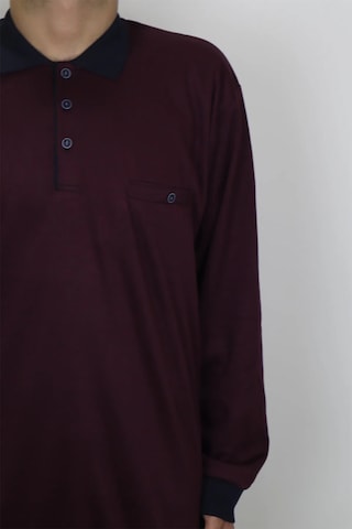 Santa Dmc Tekstil Erkek Bordo Klasik Kesim Rahat Kalıp Tek Cepli Polo Yaka Kışlık Battal Kazak Bordo