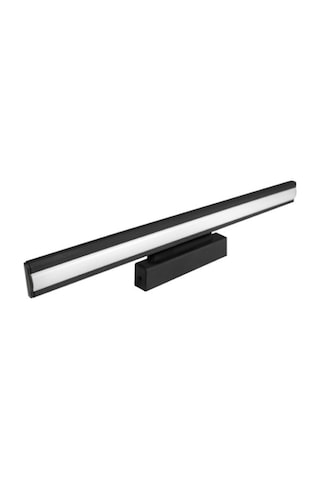 10 Watt 43 Cm Jasmin Flüt Aplik, Beyaz Işık Ledli Metal Led Aplik, Yatak Başı, Ayna, Tablo Apliği Siyah