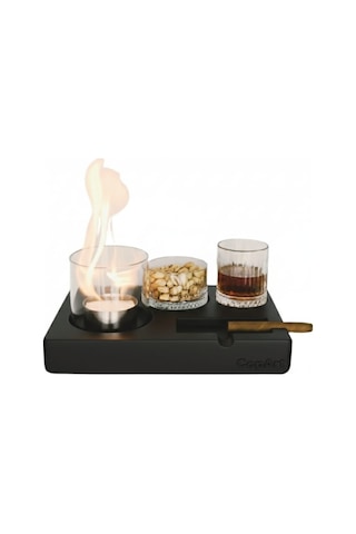 Elza Siyah Biyoetanol Masaüstü Şömine - 1 Lt Copart Yakıt Hediye