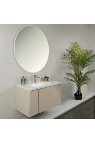 Kobos Future 100 Cm Banyo Dolabı Seti Vanilla Grey Vanilya