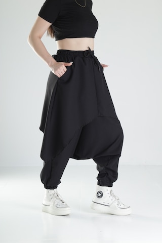 Oversize Şalvarlı Jogger Pantolon Coc1479 Siyah