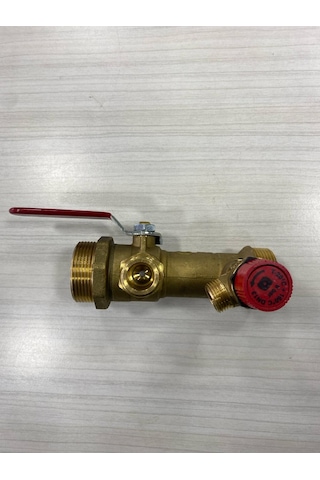 Üç Yollu Vana 1.1/2" Emniyet Ventilli Çek Valfli Novasfer Marka