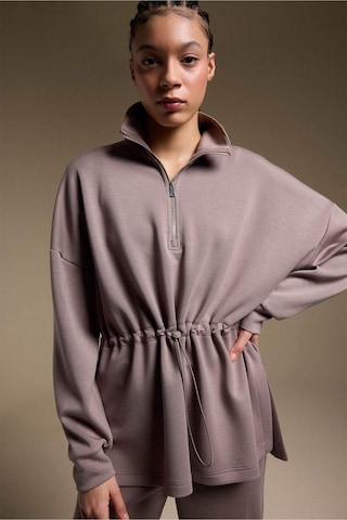 Defacto Long Fıt Dik Yaka Modal Sporcu Sweatshirt F9065ax26spbn576 Kahve-bn576