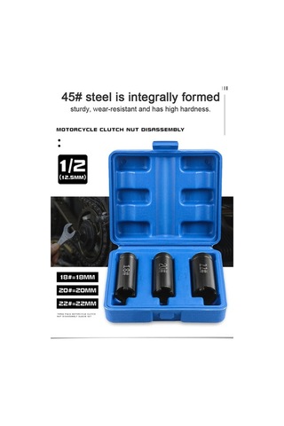 Ulzyvf Motorsiklet Debriyaj Somunu Çıkarma Aparatı - 4 Dişli Soket Ve Başlangıç Diski Aleti