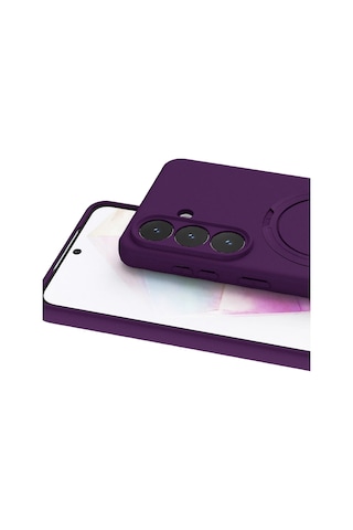Newface - 829 - Samsung Galaxy Uyumlu S26 Plus Regal Magsafe Standlı Kapak - - Csmo-tex - Derin Mor