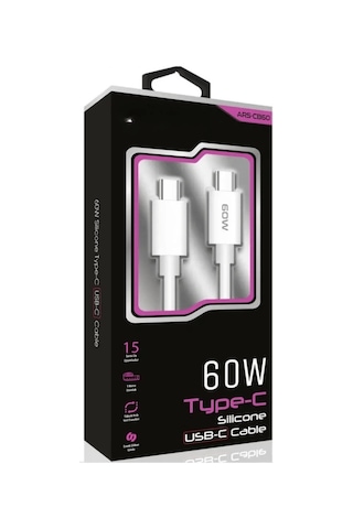 60w Usb-c Type-c Silikon Şarj Kablosu Hızlı Şarj, Dayanıklı Ve Esnek Tasarım, Tüm Usb-c Cihazlarla Uyumlu Lisinya