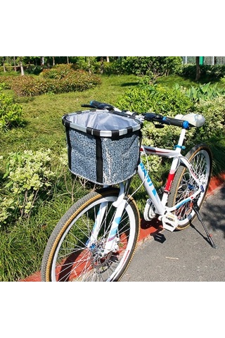 Alüminyum Bisiklet Katlanabilir Ön Gidon Sepet Çanta 001