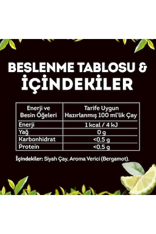 Lipton Earl Grey Demlik Süzen Poşet Bergamot Aramolı Siyah Çay 100'lü Paket