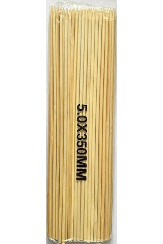 Ahşap Bambu Sivri Uçlu Patates Kızartma Çubuğu Çöp Şiş - Boy:35 Cm./en:5 Mm. -100 Adetlik 10 Paket