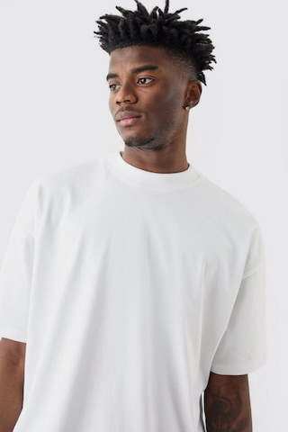 T-shirt - Pour Homme Baskılı Oversize Bisiklet Yaka Kısa Kol Beyaz Tişört Beyaz