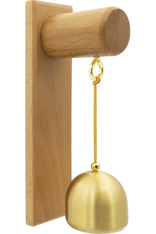 Yaozixa Ahşap Ahşap Kapı Zili - Kaliteli Kayın Ve Bakır İle Yapılmış Mağaza Girişi Uyarı Sistemi