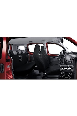 Oto Koltuk Kılıfı Ön Arka Set Gri Dacia Siyah