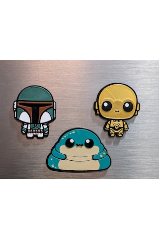 Star Wars Baby Yoda Grogu Darth Vader R2d2 Figürlü Buzdolabı Magneti