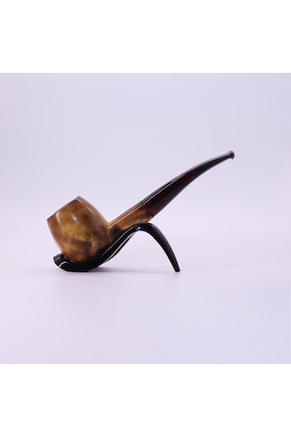 Klasik Düz Model El Yapımı Lületaşı Pipo Blok Meerschaum Gövde Akrilik Ağızlık Özel Seri